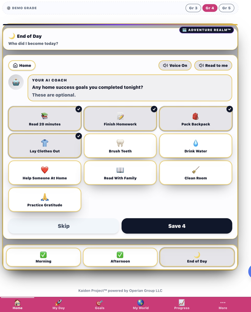 Home Success save confirmation BUILD ME
